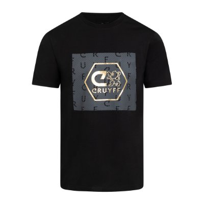 Cruyff - Explore T-Shirt - Zwart/ Goud Top Merken Winkel
